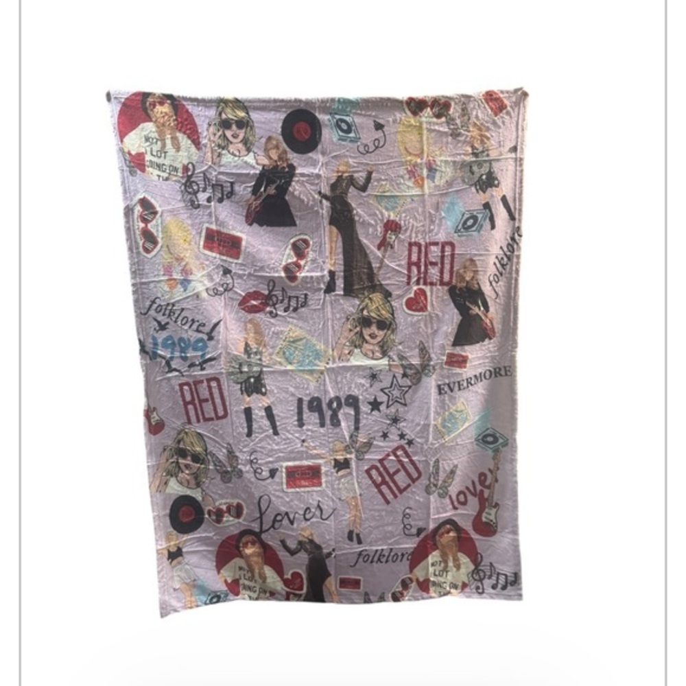 Singer Blanket Red, Folklore, Lover, Fearless fleece novelty blanket 50x60"